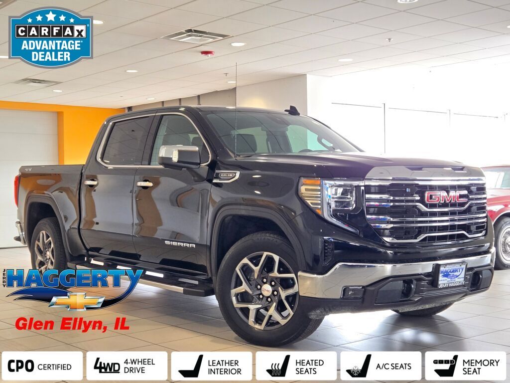 Onyx Black 2022 GMC Sierra 1500 SLT Crew Cab 4WD Pickup Truck Four-Wheel Drive Automatic