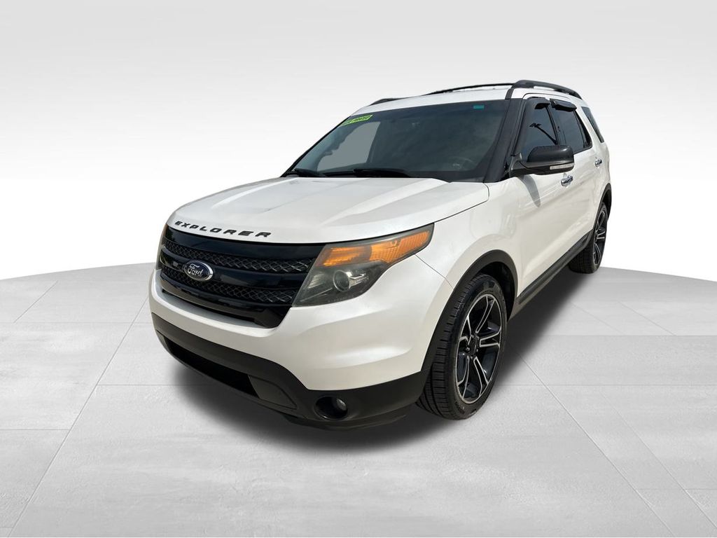 2014 White Platinum Clearcoat Metallic Ford Explorer Sport 4X4 SUV