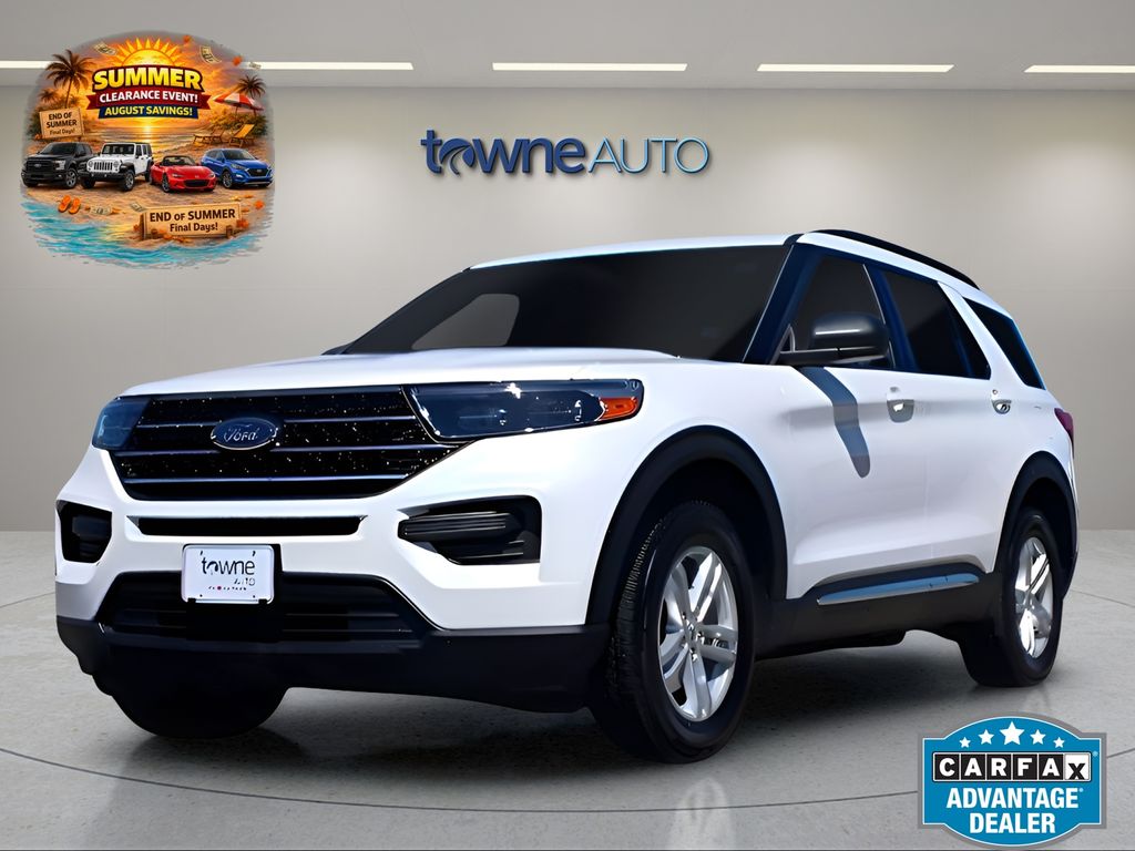 White Metallic 2021 Ford Explorer SUV / Crossover All-Wheel Drive Automatic
