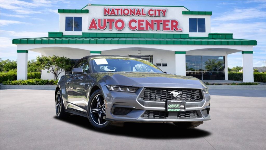 Dark Matter Gray Metallic 2024 Ford Mustang EcoBoost Premium Convertible RWD Convertible Rear-Wheel Drive Automatic