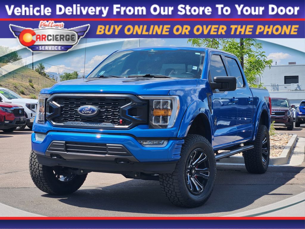 Blue Metallic 2021 Ford F-150 Pickup Truck Four-Wheel Drive Automatic