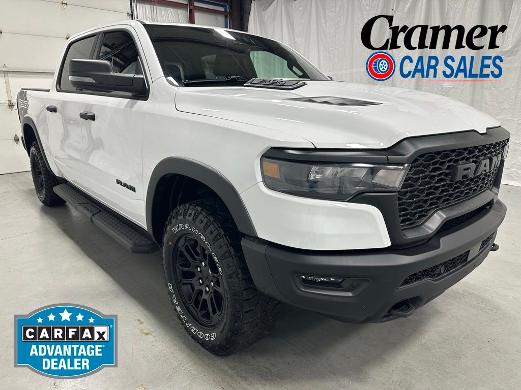Bright White Clearcoat 2026 RAM 1500 Pickup Truck Four-Wheel Drive 8-Speed Automatic