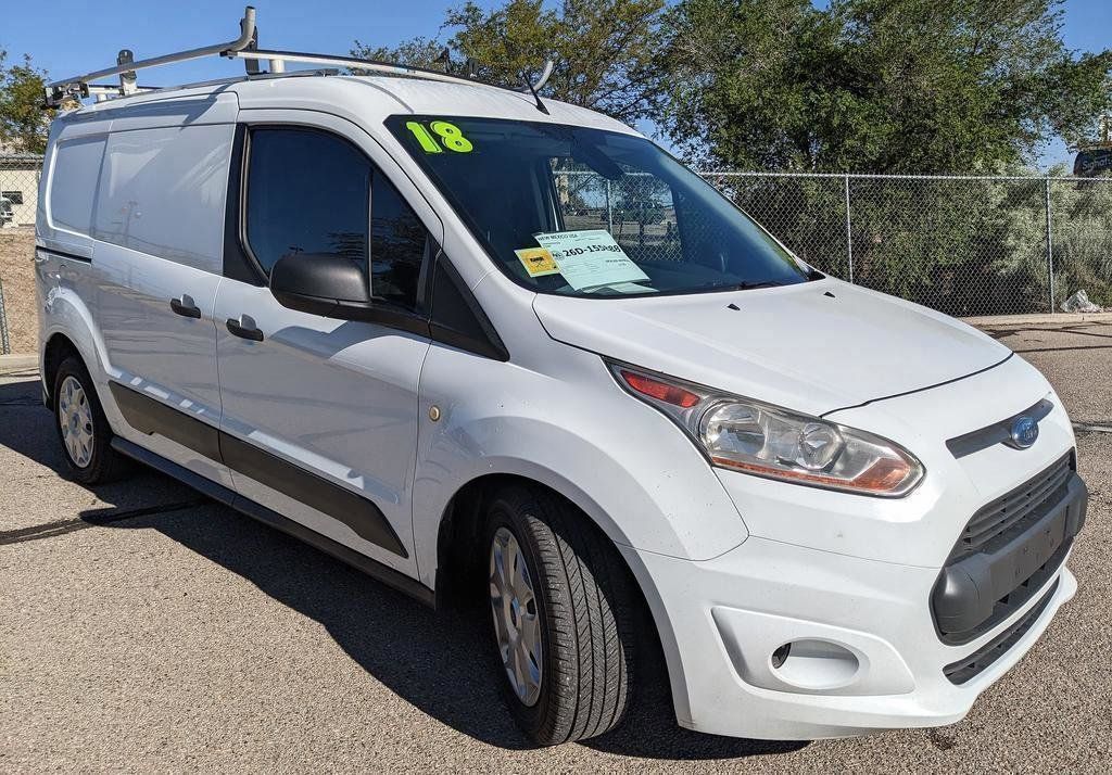 Frozen White 2018 Ford Transit Connect Cargo XLT LWB FWD with Rear Cargo Doors Van Front-Wheel Drive 6-Speed Automatic