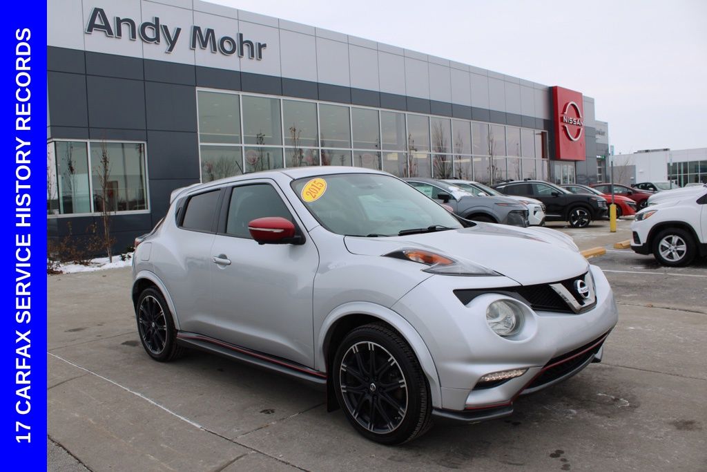 Brilliant Silver 2015 Nissan Juke NISMO AWD SUV / Crossover All-Wheel Drive Continuously Variable Transmission