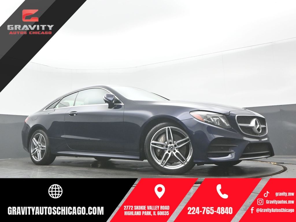 Lunar Blue Metallic 2019 Mercedes-Benz E-Class Coupe All-Wheel Drive 9-Speed Automatic