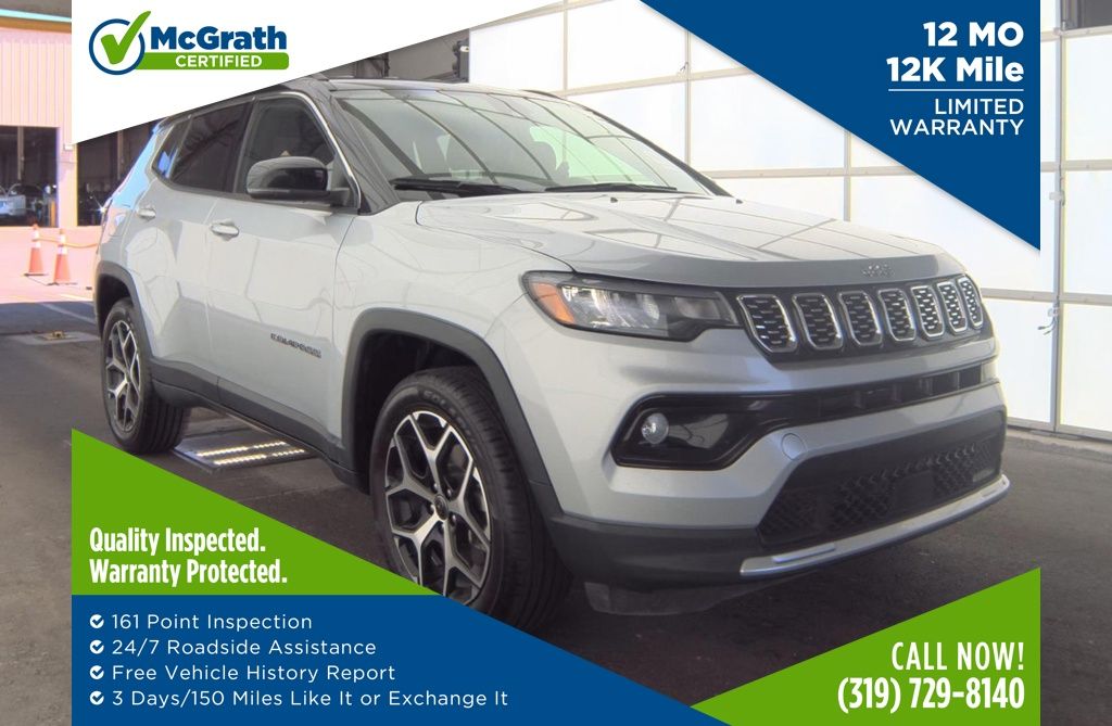 Silver Zynith Metallic Clearcoat 2025 Jeep Compass Limited 4WD SUV / Crossover Four-Wheel Drive 8-Speed Automatic
