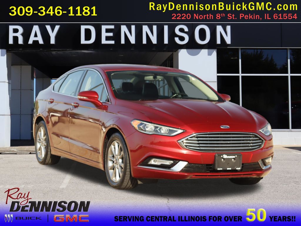 Ruby Red Metallic Tinted Clearcoat 2017 Ford Fusion Sedan Front-Wheel Drive 6-Speed Automatic
