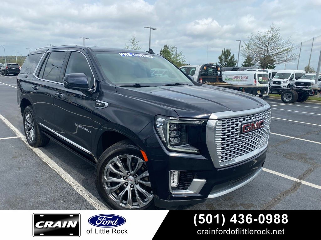 Midnight Blue Metallic 2022 GMC Yukon Denali 4WD SUV / Crossover Four-Wheel Drive Automatic