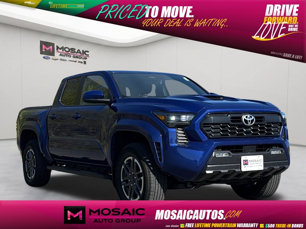 Blue 2024 Toyota Tacoma Pickup Truck Four-Wheel Drive 8-Speed Automatic