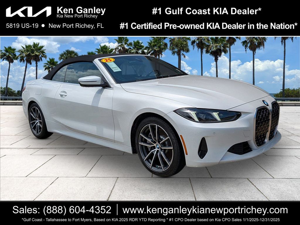 Mineral White Metallic 2025 BMW 4 Series 430i Convertible RWD Convertible Rear-Wheel Drive 8-Speed Automatic