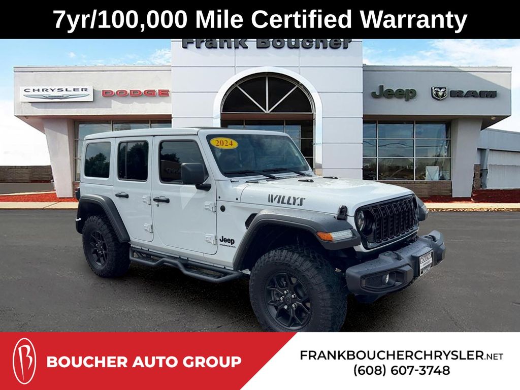 Bright White Clearcoat 2024 Jeep Wrangler SUV / Crossover Four-Wheel Drive 8-Speed Automatic