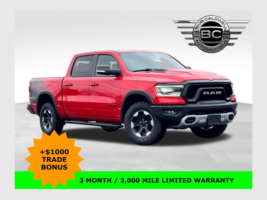 Flame Red Clearcoat 2022 RAM 1500 Rebel Crew Cab 4WD Pickup Truck Four-Wheel Drive 8-Speed Automatic
