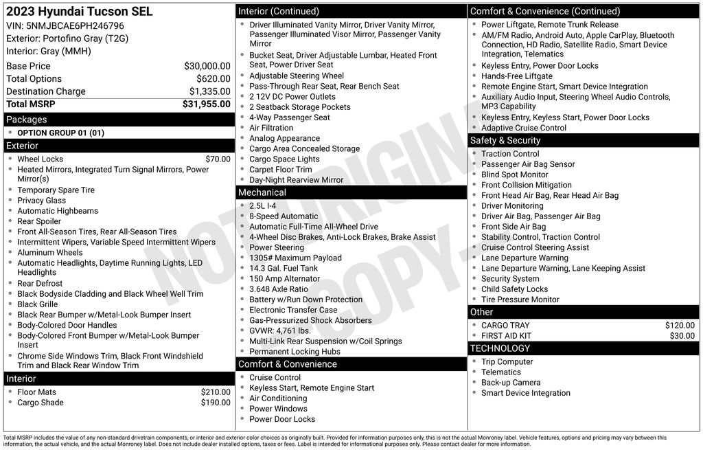2023 Hyundai Tucson SEL Gray at Spitzer Acura