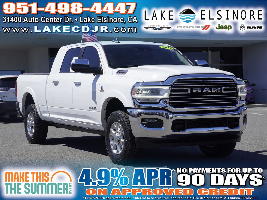 Bright White Clearcoat 2022 RAM 3500 Pickup Truck Four-Wheel Drive 6-Speed Automatic