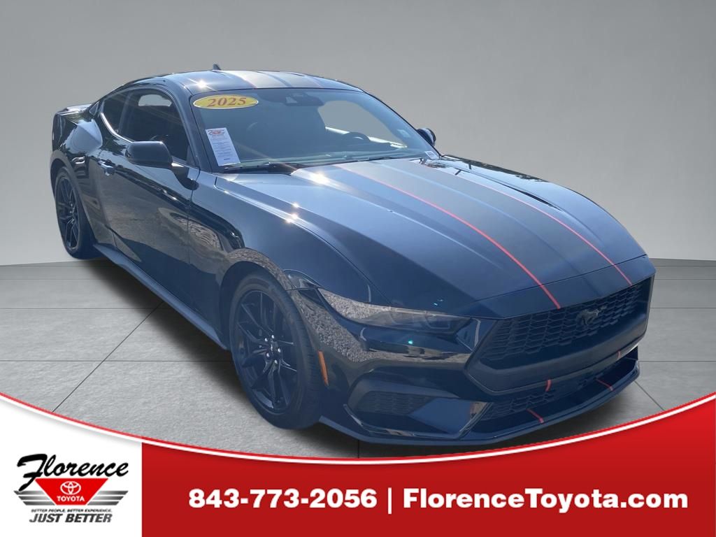 Shadow Black 2025 Ford Mustang Coupe Rear-Wheel Drive Automatic