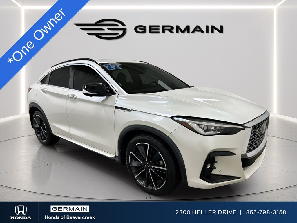 Majestic White 2022 INFINITI QX55 Sensory AWD SUV / Crossover All-Wheel Drive Continuously Variable Transmission