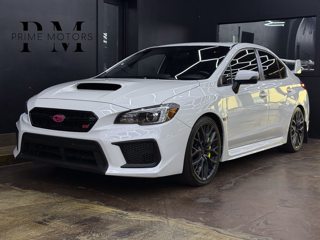 Crystal White Pearl 2019 Subaru WRX STI Sedan All-Wheel Drive 6-Speed Manual