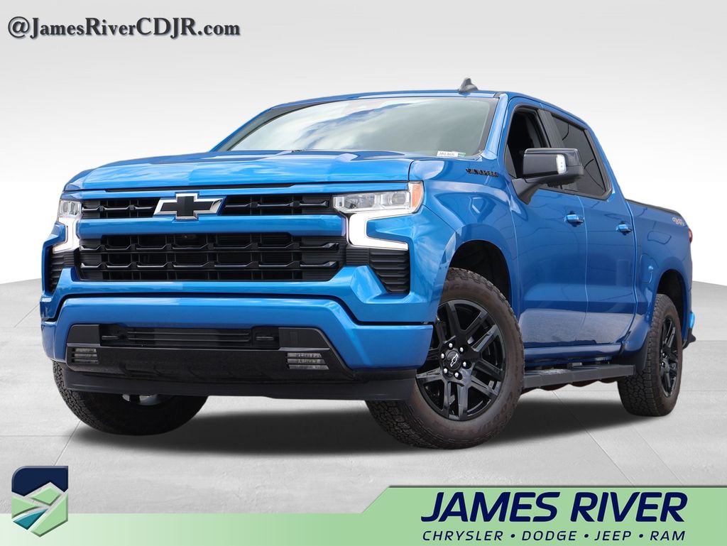 Glacier Blue Metallic 2023 Chevrolet Silverado 1500 Pickup Truck Four-Wheel Drive Automatic