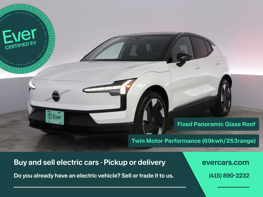 Crystal White 2025 Volvo EX30 SUV / Crossover All-Wheel Drive 1-Speed Automatic
