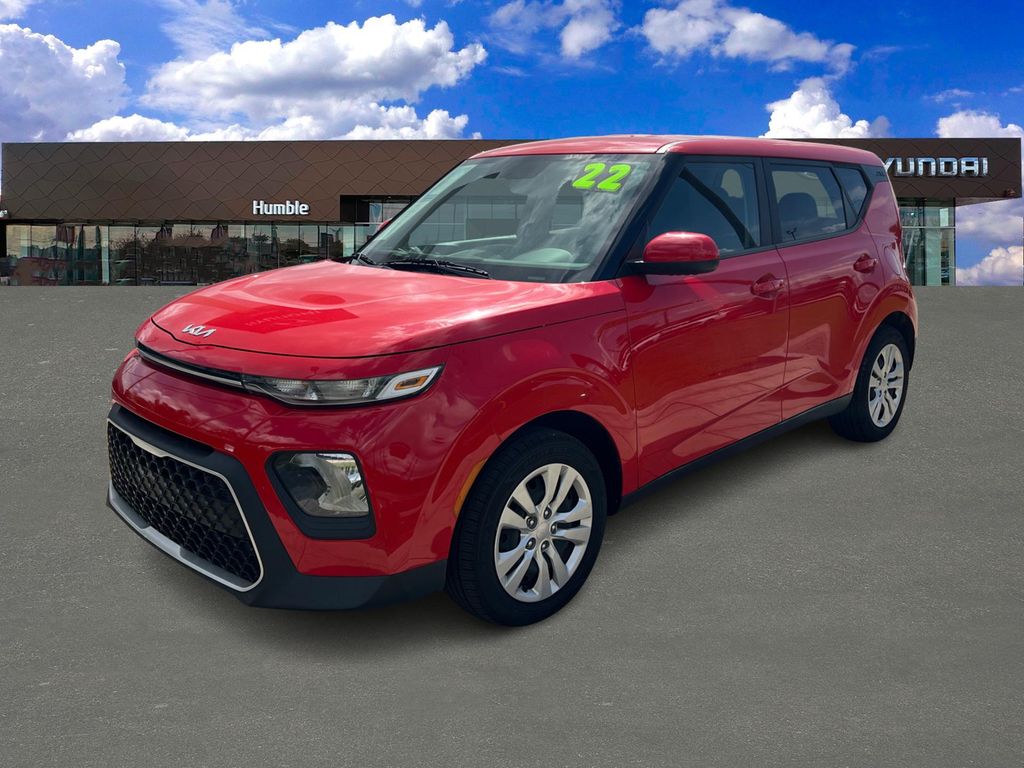 Inferno Red 2022 Kia Soul LX FWD SUV / Crossover Front-Wheel Drive Continuously Variable Transmission