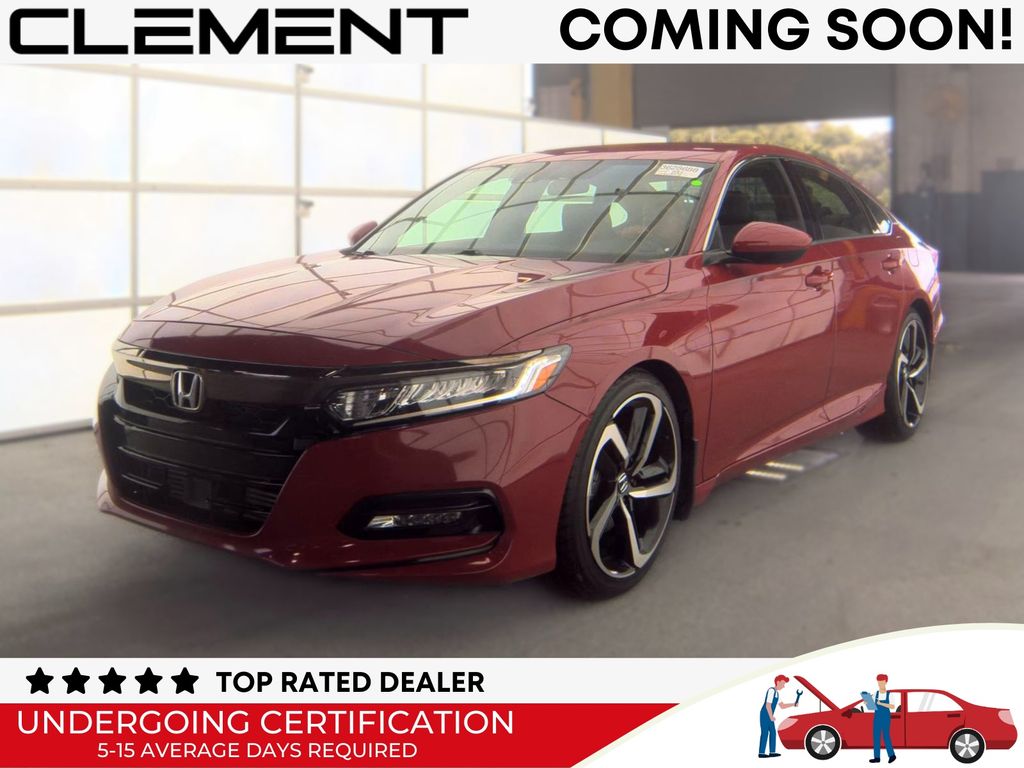 Red 2018 Honda Accord Sedan Front-Wheel Drive Continuously Variable Transmission
