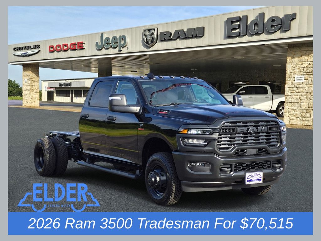 Diamond Black 2026 RAM 3500 Chassis Pickup Truck Four-Wheel Drive 8-Speed Automatic