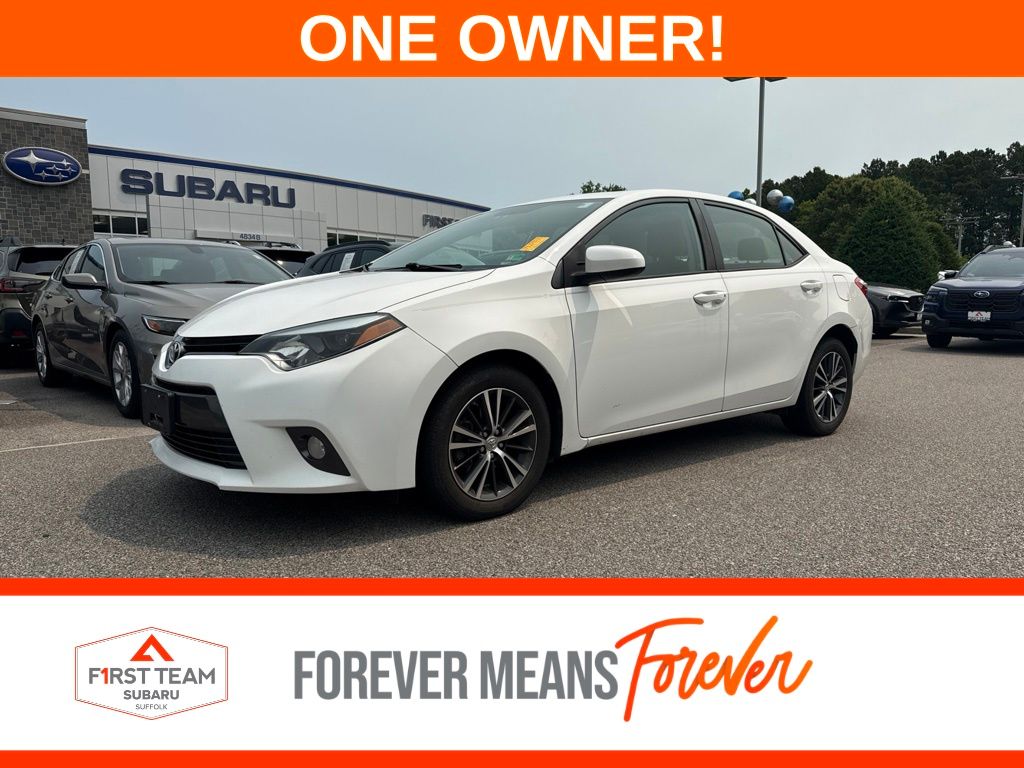 Super White 2016 Toyota Corolla Sedan Front-Wheel Drive Continuously Variable Transmission