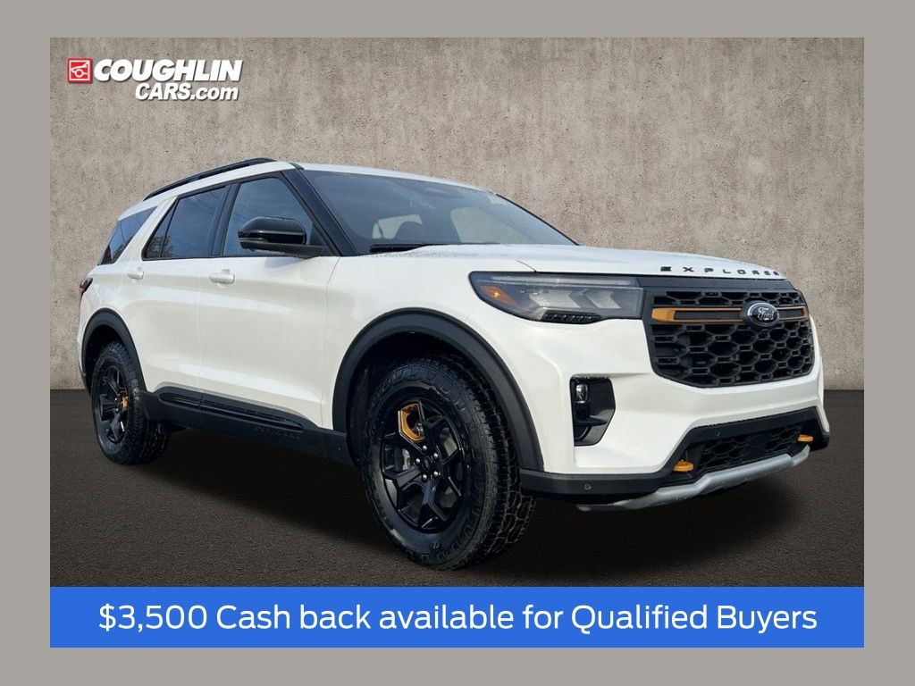 Star White Metallic Tri-Coat 2026 Ford Explorer Tremor AWD SUV / Crossover All-Wheel Drive Automatic
