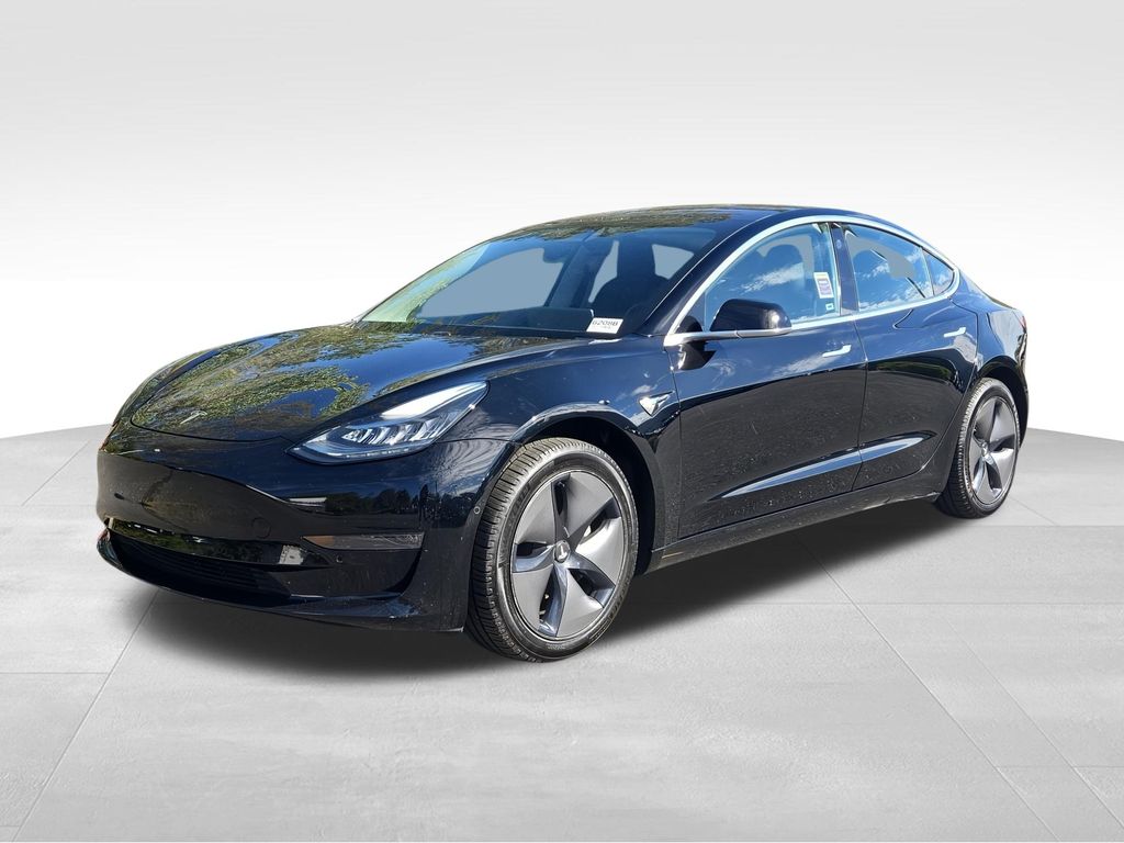 Solid Black 2018 Tesla Model 3 Long Range RWD Sedan Rear-Wheel Drive 1-Speed Automatic