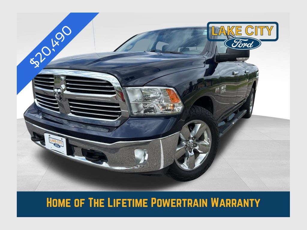 True Blue Pearlcoat 2015 RAM 1500 Big Horn Crew Cab 4WD Pickup Truck Four-Wheel Drive 8-Speed Automatic