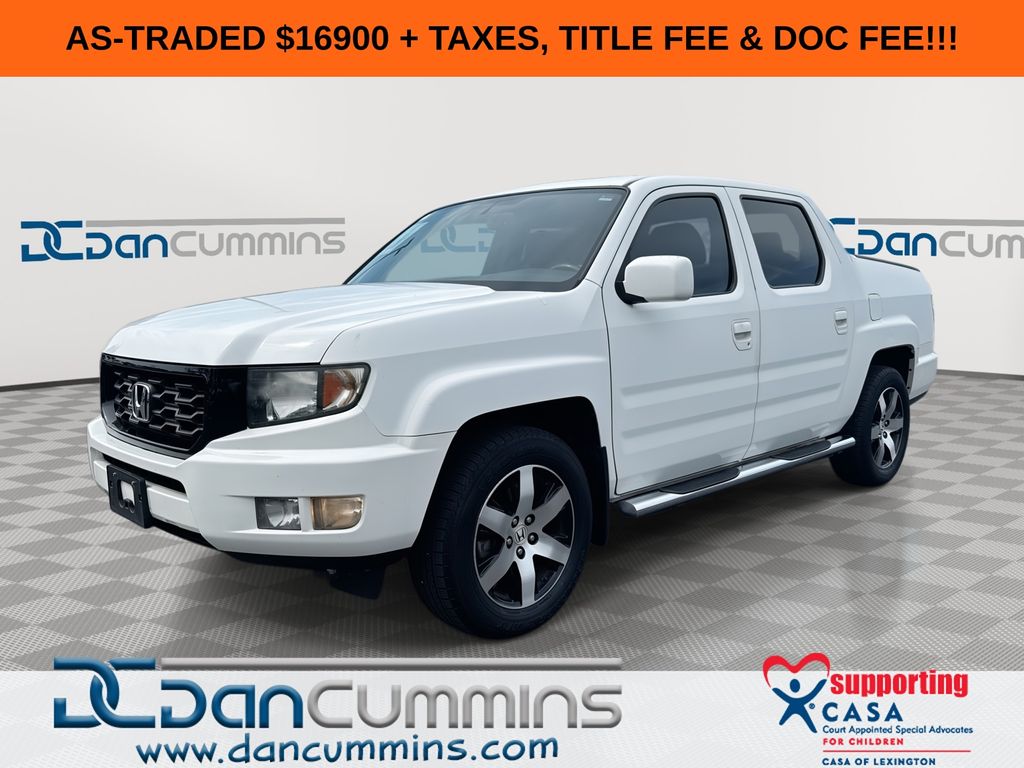 Taffeta White 2014 Honda Ridgeline Pickup Truck Four-Wheel Drive 5-Speed Automatic