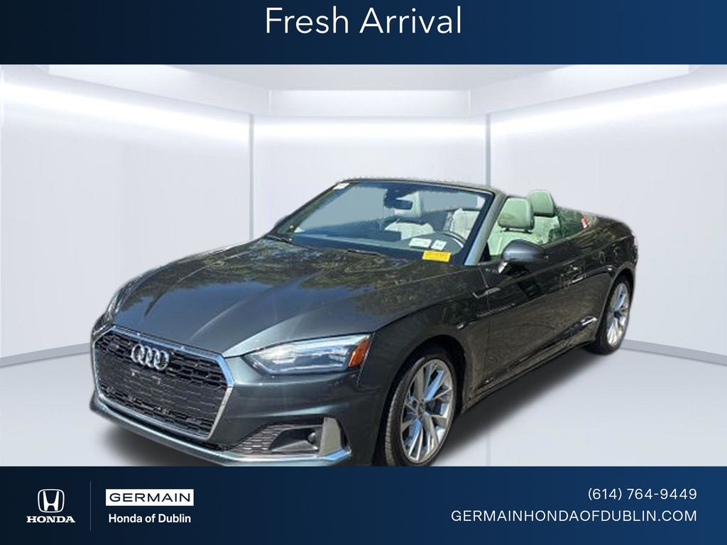 Manhattan Gray Metallic/Black Roof 2020 Audi A5 Convertible All-Wheel Drive 7-Speed Automatic