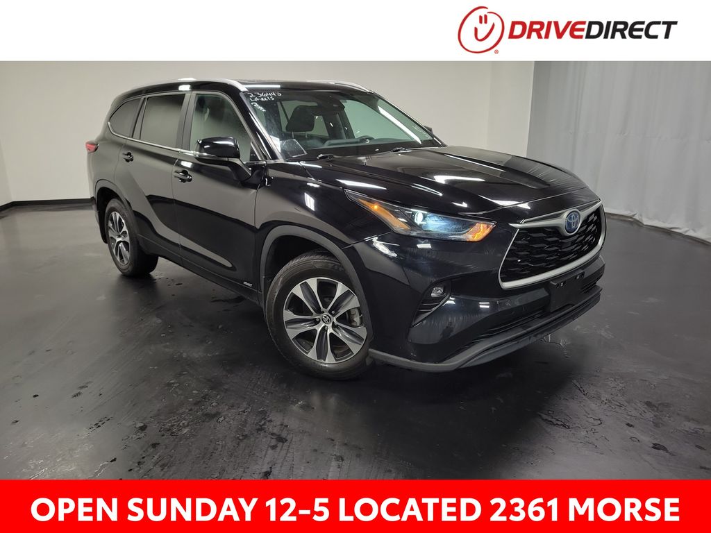 Midnight Black Metallic 2023 Toyota Highlander Hybrid SUV / Crossover All-Wheel Drive Continuously Variable Transmission