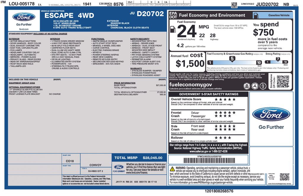 Used Car 2018 Ford Escape  Se For Sale Under $15,000 In Austin, Texas