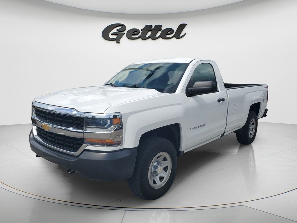 Summit White 2018 Chevrolet Silverado 1500 Pickup Truck Four-Wheel Drive 6-Speed Automatic Overdrive