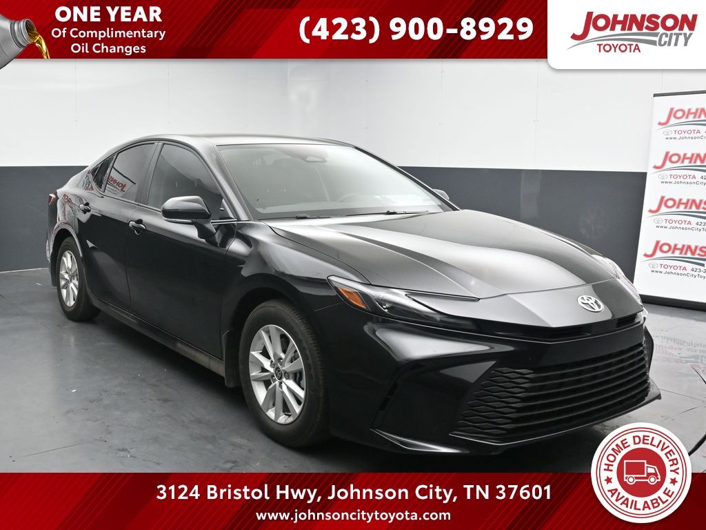Midnight Black Metallic 2025 Toyota Camry LE FWD Sedan Front-Wheel Drive Continuously Variable Transmission