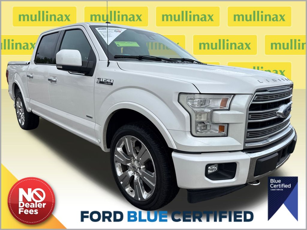 White Platinum Clearcoat Metallic 2017 Ford F-150 Pickup Truck Four-Wheel Drive Automatic