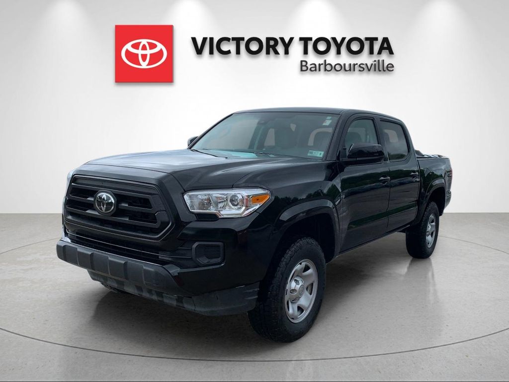 Black 2023 Toyota Tacoma SR V6 Double Cab 4WD Pickup Truck Four-Wheel Drive 6-Speed Automatic