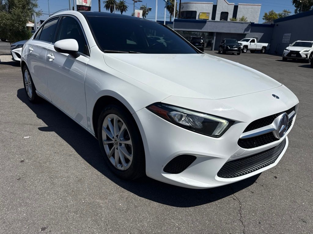 White 2019 Mercedes-Benz A-Class Sedan Front-Wheel Drive 7-Speed Automatic