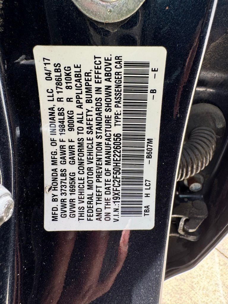 Used Car 2017 Honda Civic  Lx For Sale Under $20,000 In Georgetown, Texas