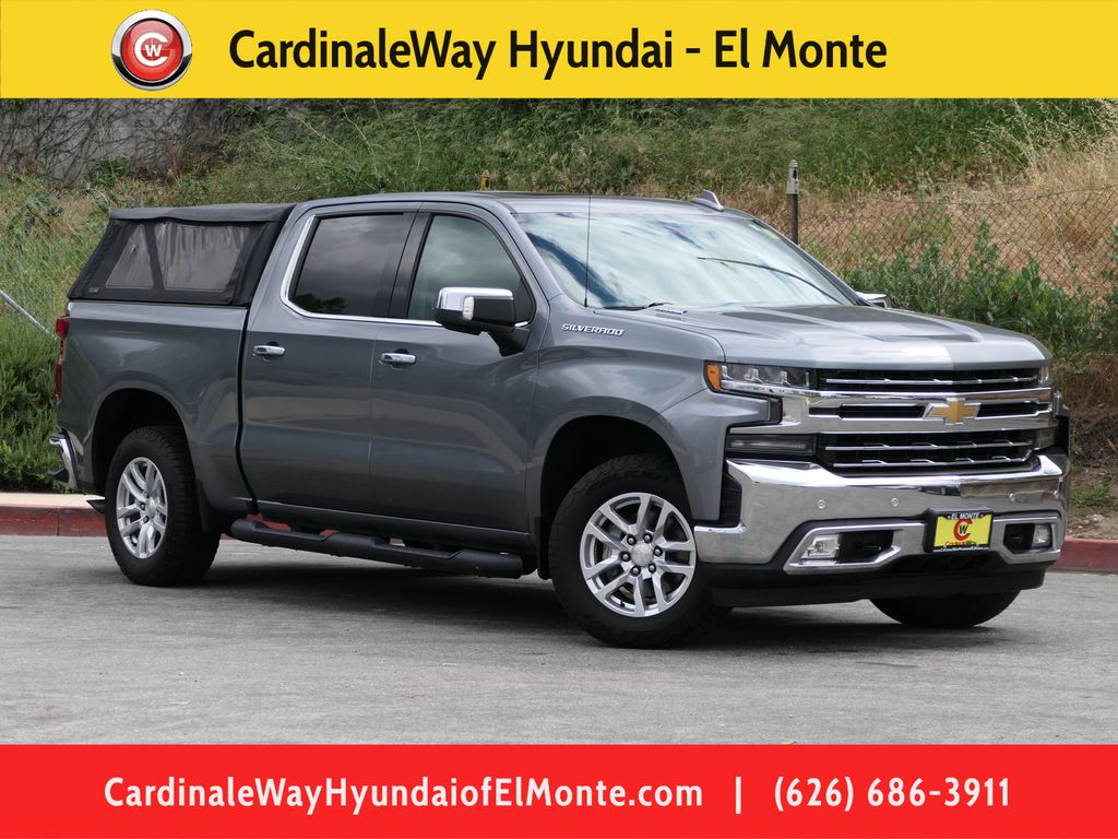 Gray (Steel Metallic) 2020 Chevrolet Silverado 1500 LTZ Crew Cab RWD Pickup Truck 4X2 Automatic
