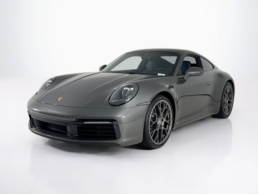 Gray (Agate Grey Metallic) 2021 Porsche 911 Coupe Rear-Wheel Drive 8-Speed Automatic