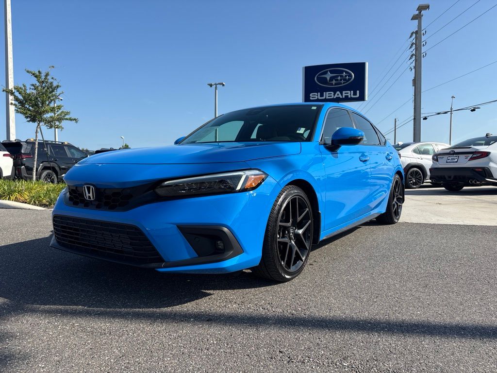 Boost Blue Pearl 2024 Honda Civic Hatchback Hatchback Front-Wheel Drive 6-Speed Manual