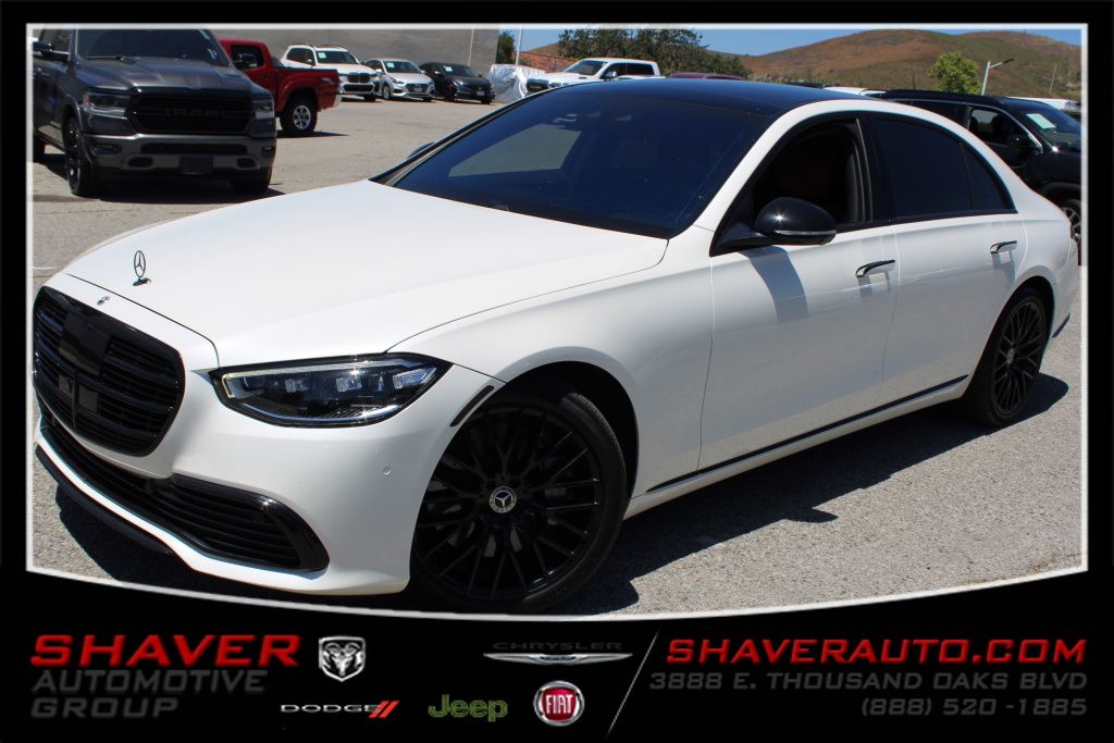 designo Diamond White 2021 Mercedes-Benz S-Class Sedan All-Wheel Drive 9-Speed Automatic