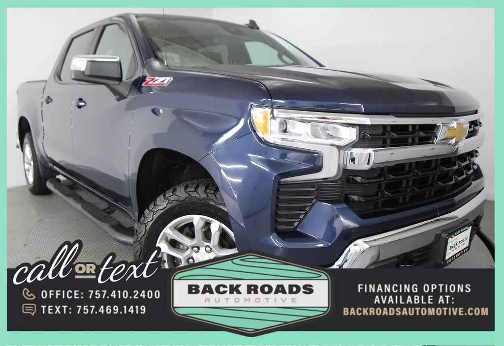 Northsky Blue Metallic 2023 Chevrolet Silverado 1500 LT Crew Cab 4WD Pickup Truck Four-Wheel Drive Automatic
