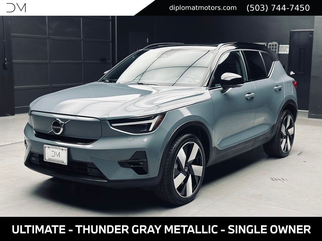Gray Metallic 2023 Volvo XC40 Recharge SUV / Crossover All-Wheel Drive 1-Speed Automatic