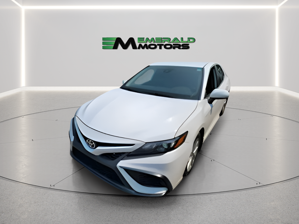 White 2021 Toyota Camry Sedan Front-Wheel Drive 8-Speed Automatic