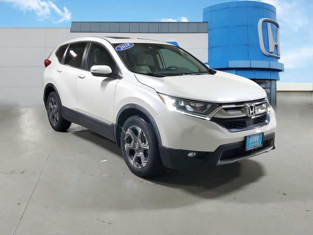 White 2018 Honda CR-V EX AWD SUV / Crossover All-Wheel Drive Continuously Variable Transmission