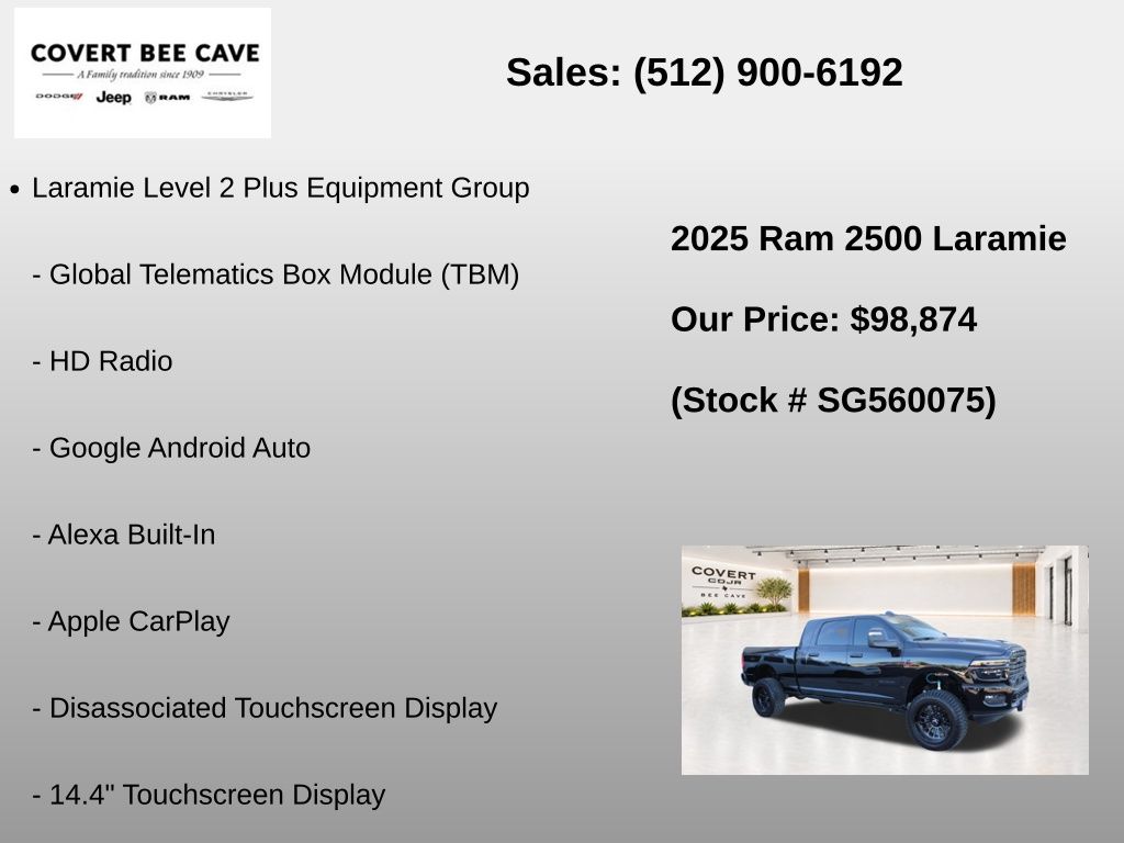 New Car 2025 Ram 2500  Laramie For Sale Under $100,000 In Austin, Texas