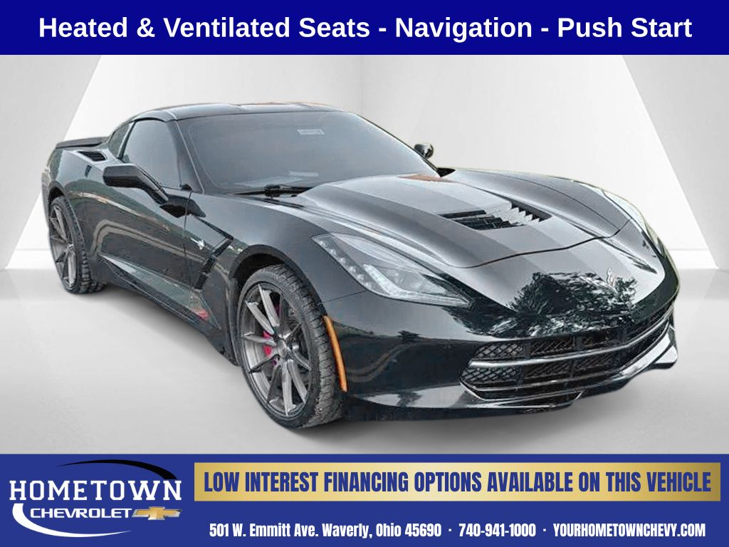 Black 2014 Chevrolet Corvette Coupe Rear-Wheel Drive 6-Speed Automatic
